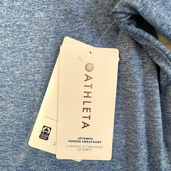 Athleta NWT Women's Uptempo Hoodie Sweatshirt in Blue, Size M - Picture 4 of 6